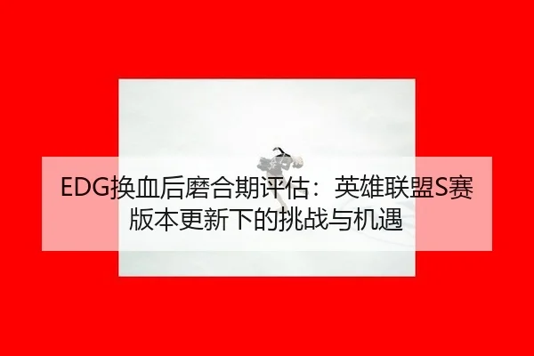 EDG换血后磨合期评估：英雄联盟S赛版本更新下的挑战与机遇